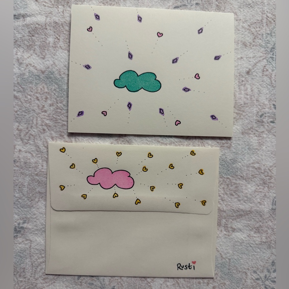Cloud Design Card and Envelope